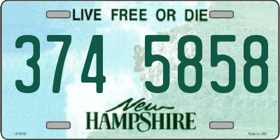 NH license plate 3745858