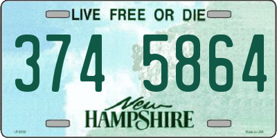 NH license plate 3745864