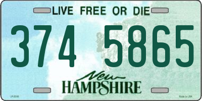 NH license plate 3745865