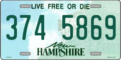 NH license plate 3745869