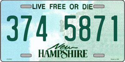 NH license plate 3745871