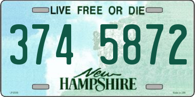 NH license plate 3745872
