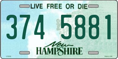 NH license plate 3745881