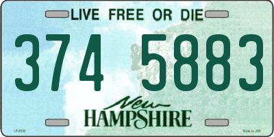NH license plate 3745883