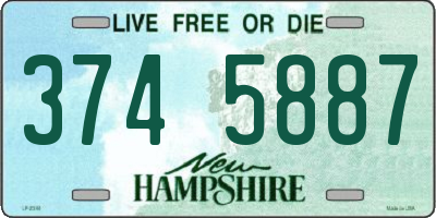 NH license plate 3745887