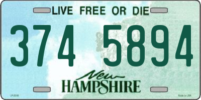 NH license plate 3745894