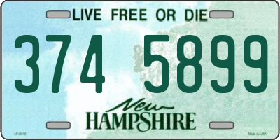 NH license plate 3745899