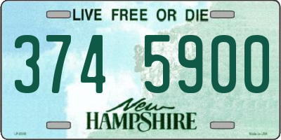 NH license plate 3745900