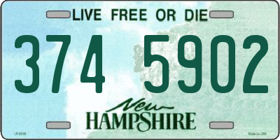 NH license plate 3745902