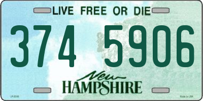 NH license plate 3745906