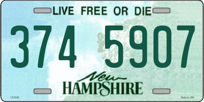NH license plate 3745907