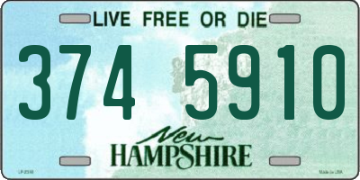 NH license plate 3745910