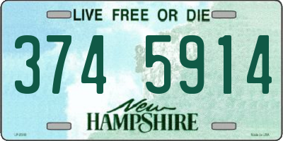 NH license plate 3745914