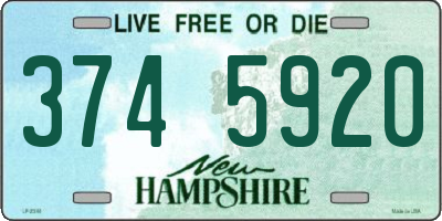 NH license plate 3745920