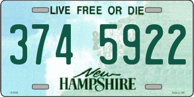 NH license plate 3745922
