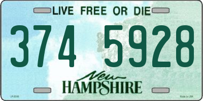 NH license plate 3745928