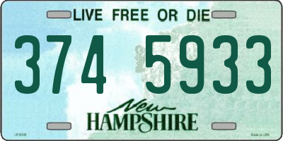 NH license plate 3745933