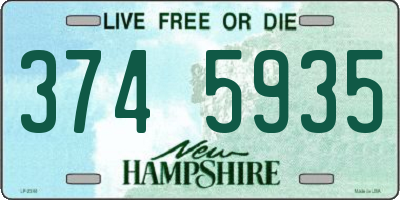 NH license plate 3745935