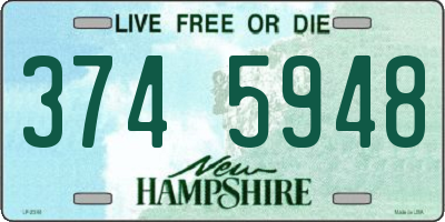 NH license plate 3745948