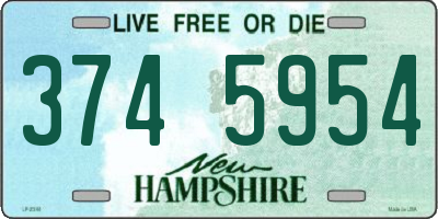 NH license plate 3745954