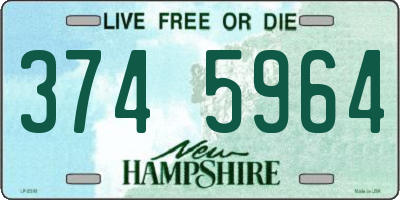 NH license plate 3745964