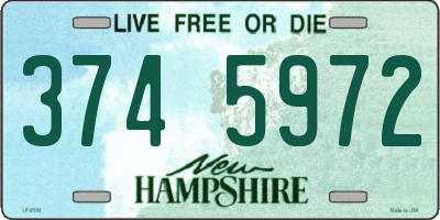 NH license plate 3745972