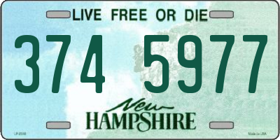 NH license plate 3745977