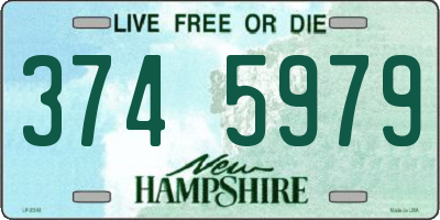 NH license plate 3745979