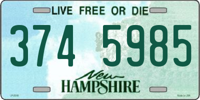 NH license plate 3745985