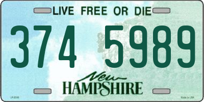 NH license plate 3745989