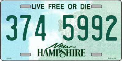 NH license plate 3745992