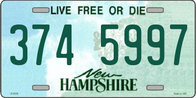 NH license plate 3745997