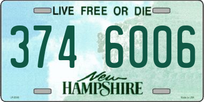 NH license plate 3746006