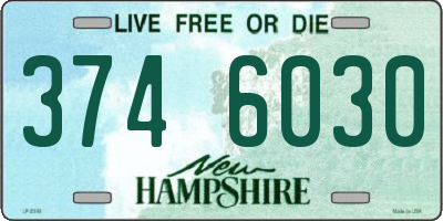 NH license plate 3746030
