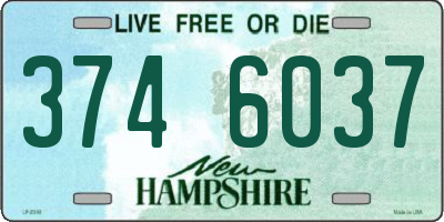 NH license plate 3746037