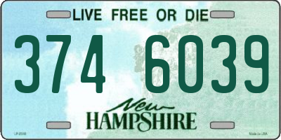NH license plate 3746039