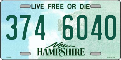 NH license plate 3746040
