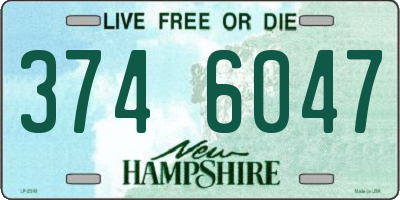 NH license plate 3746047