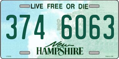 NH license plate 3746063