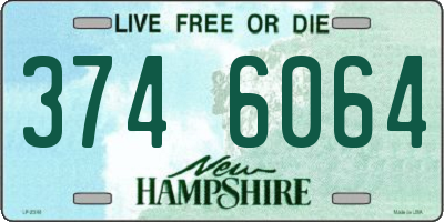 NH license plate 3746064