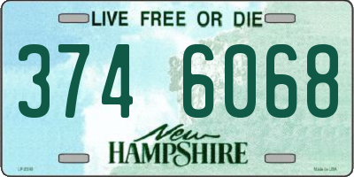 NH license plate 3746068