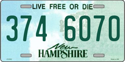 NH license plate 3746070