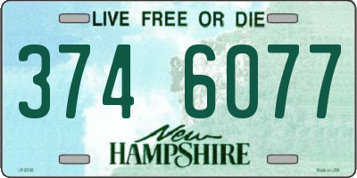 NH license plate 3746077