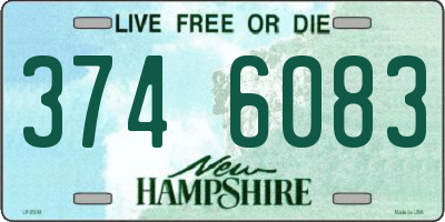 NH license plate 3746083