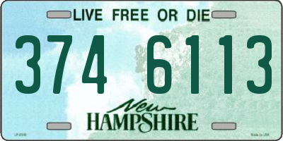 NH license plate 3746113