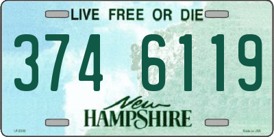 NH license plate 3746119