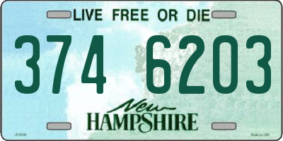 NH license plate 3746203