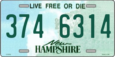NH license plate 3746314