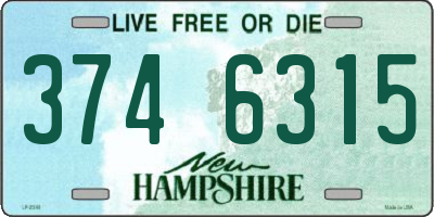 NH license plate 3746315