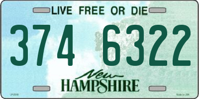 NH license plate 3746322
